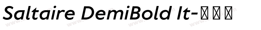 Saltaire DemiBold It字体转换